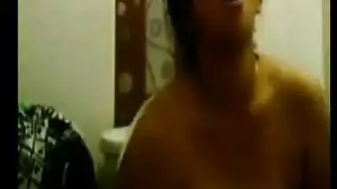 Big Hanging Boobs Tamil Babe Manasa Fingering in Bathroom